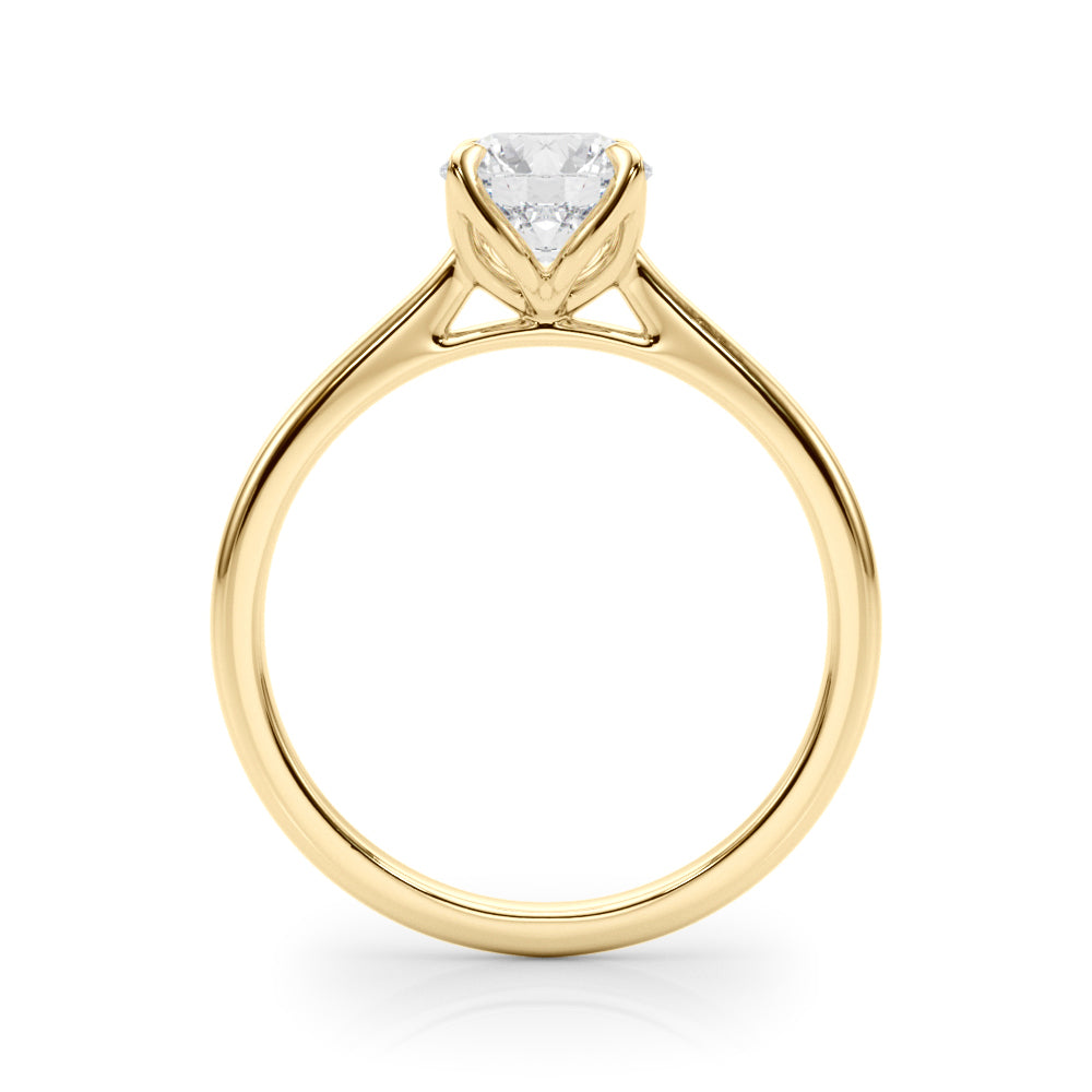 Flora Round Diamond Solitaire Engagement Ring-VIRABYANI
